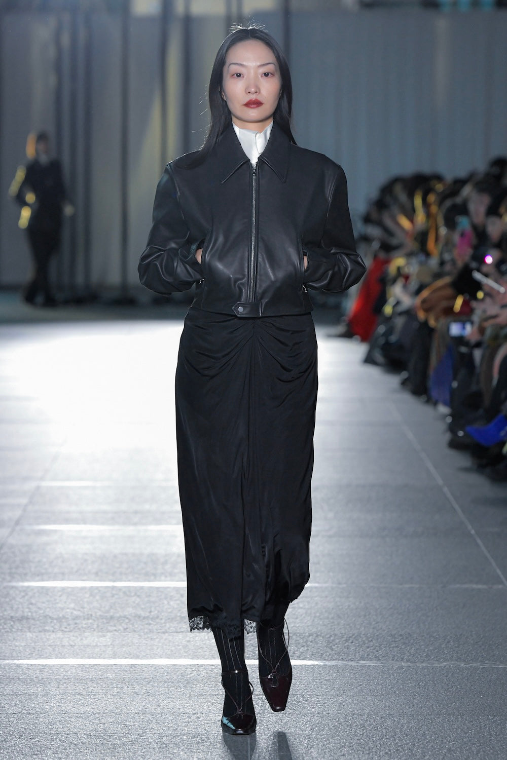 LEATHER SHORT ZIP JACKET - FETICO