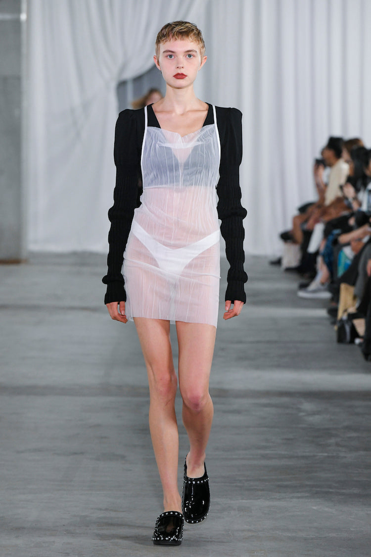 WRINKLE SHEER CAMI DRESS - FETICO