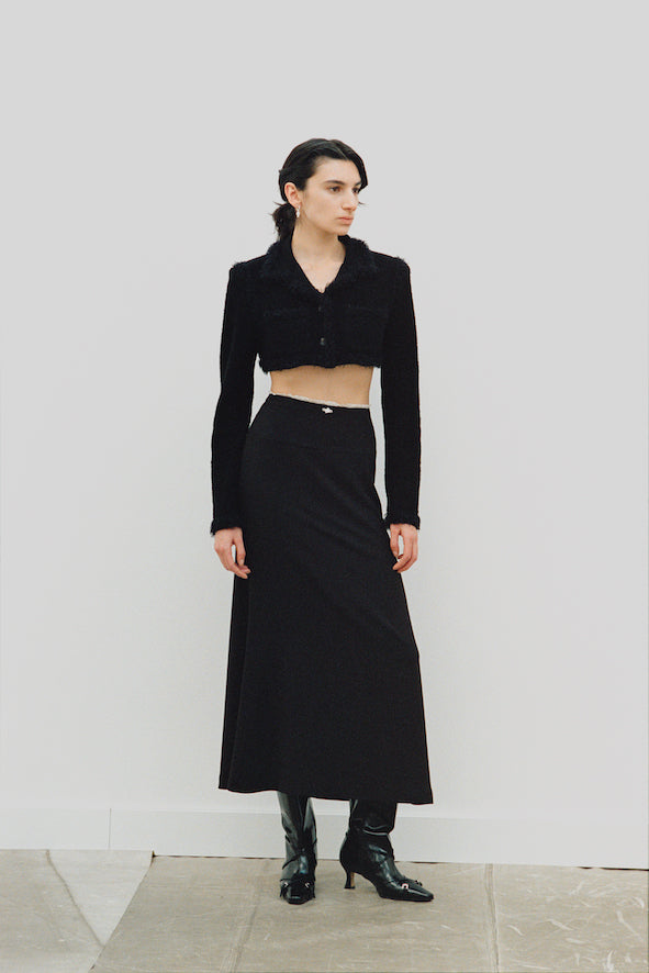 BOUCLE KNIT SHORT JACKET - FETICO