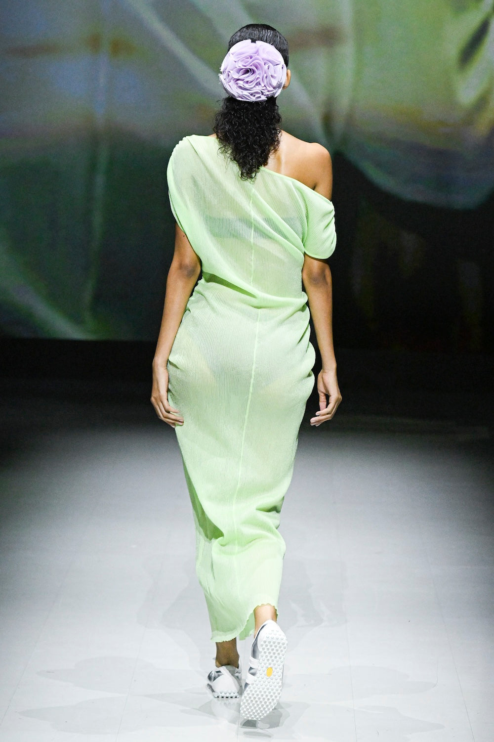SHEER GATHERED KNIT DRESS - FETICO