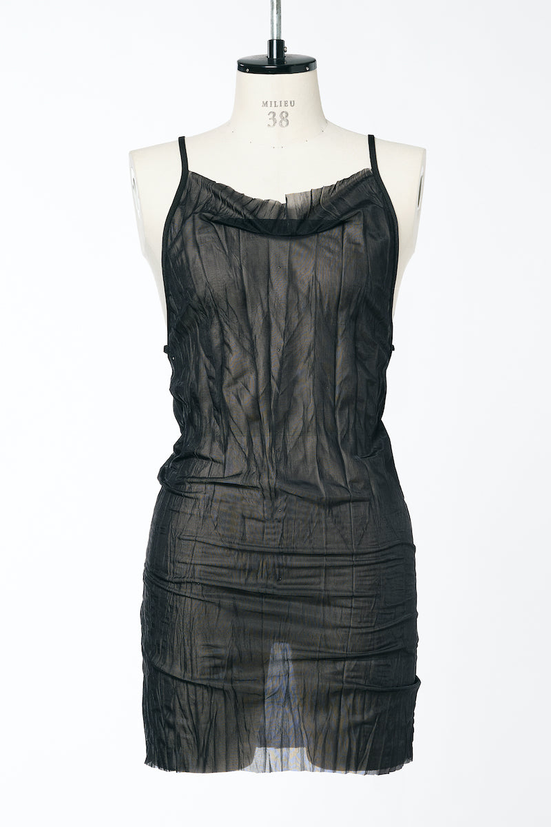 WRINKLE SHEER CAMI DRESS - FETICO