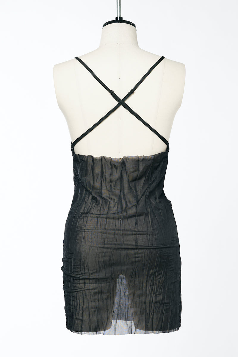 WRINKLE SHEER CAMI DRESS - FETICO