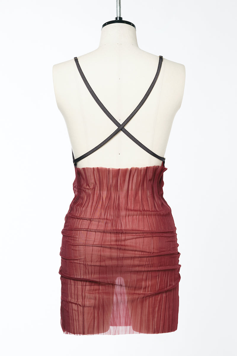 WRINKLE SHEER CAMI DRESS - FETICO