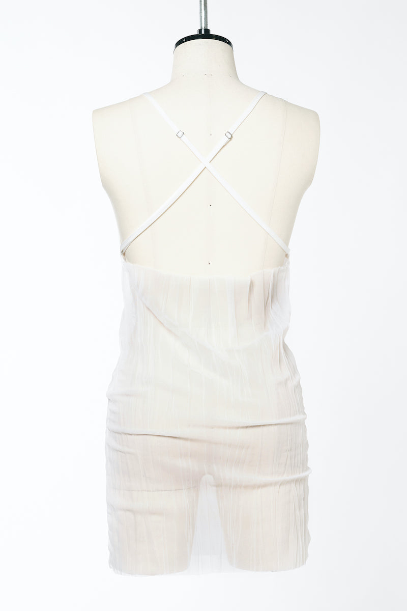 WRINKLE SHEER CAMI DRESS - FETICO