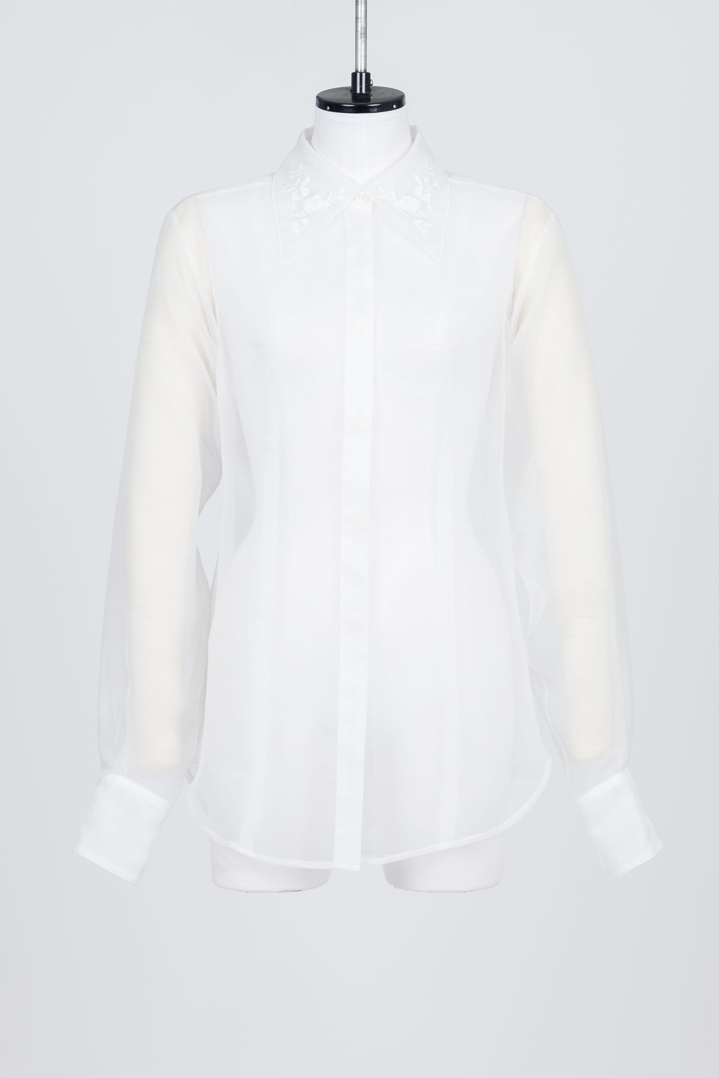 ROSE EMBROIDERED SHEER SHIRT - FETICO