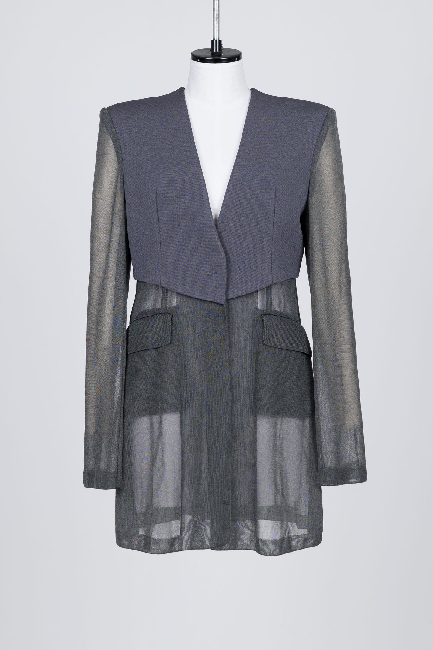 SHEER COMBINED KNIT JACKET - FETICO
