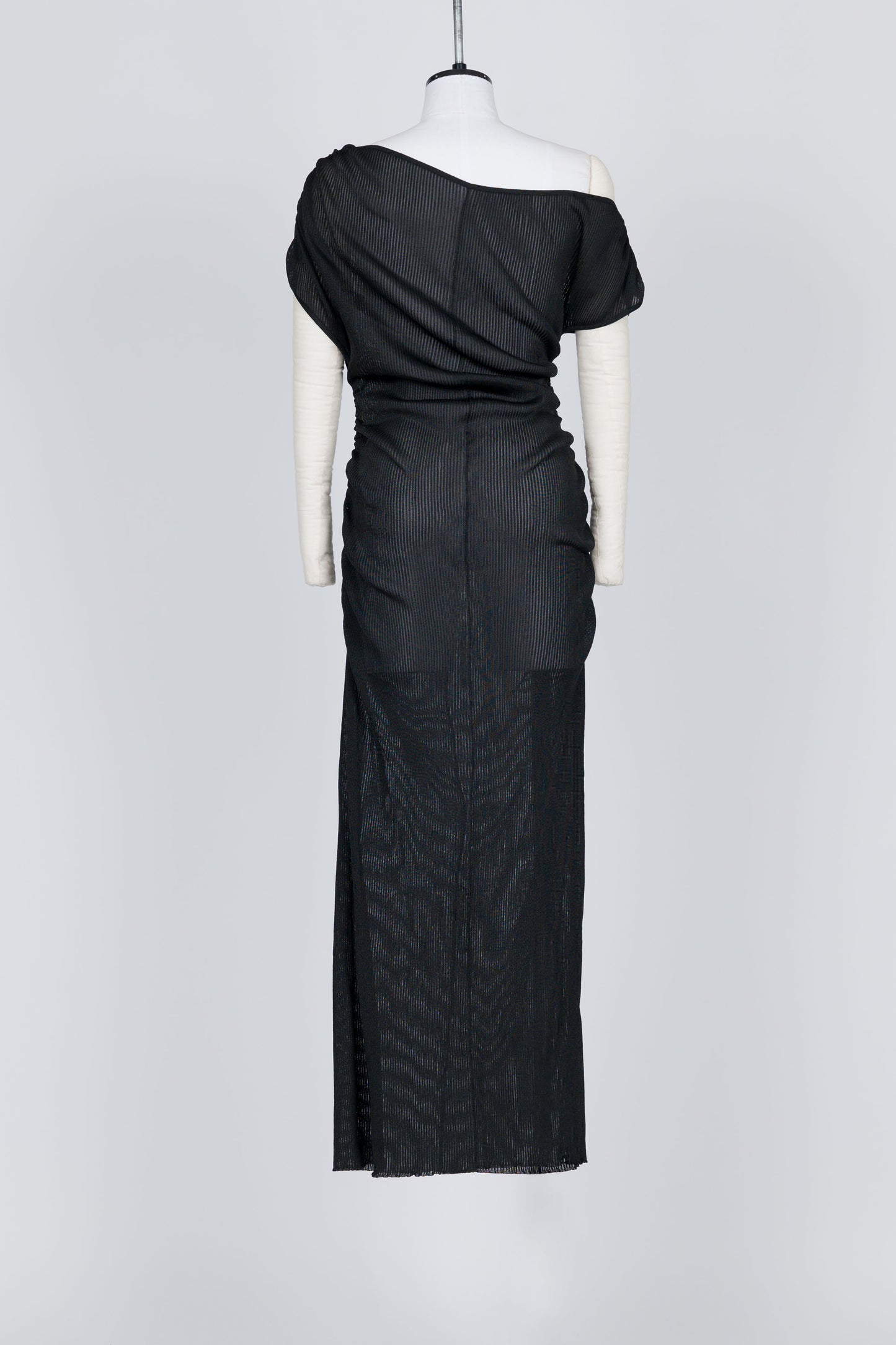 SHEER GATHERED KNIT DRESS - FETICO