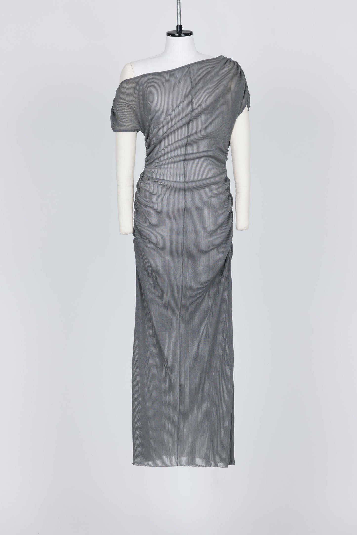 SHEER GATHERED KNIT DRESS - FETICO
