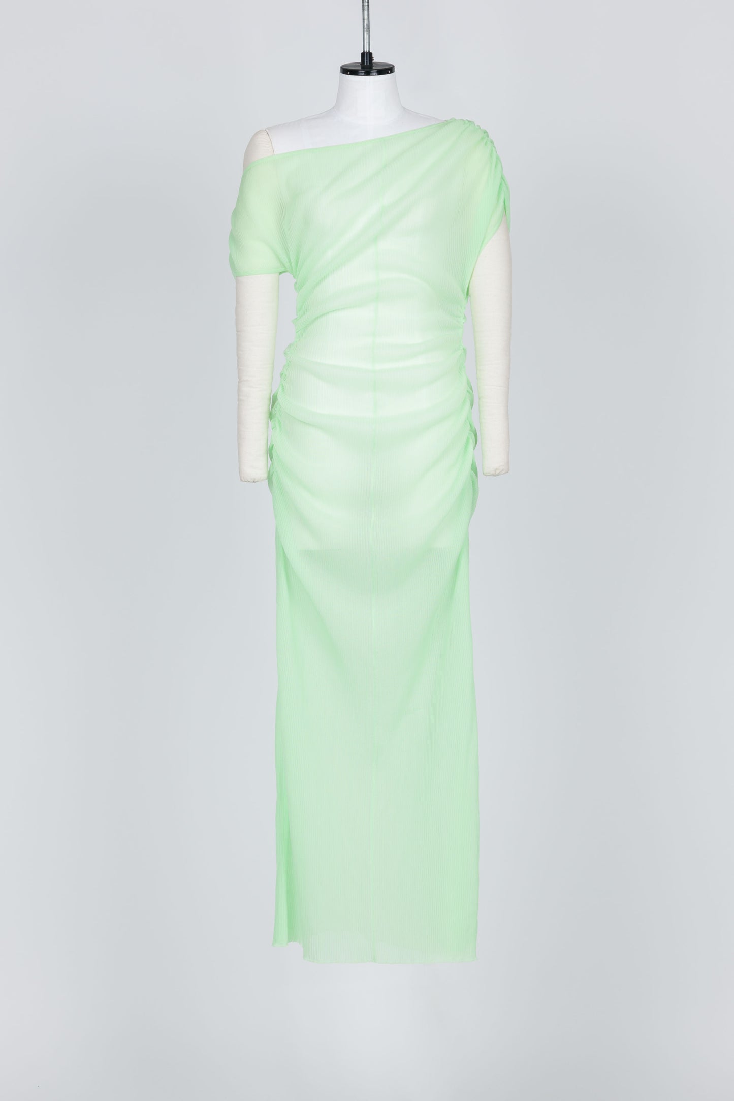 SHEER GATHERED KNIT DRESS - FETICO