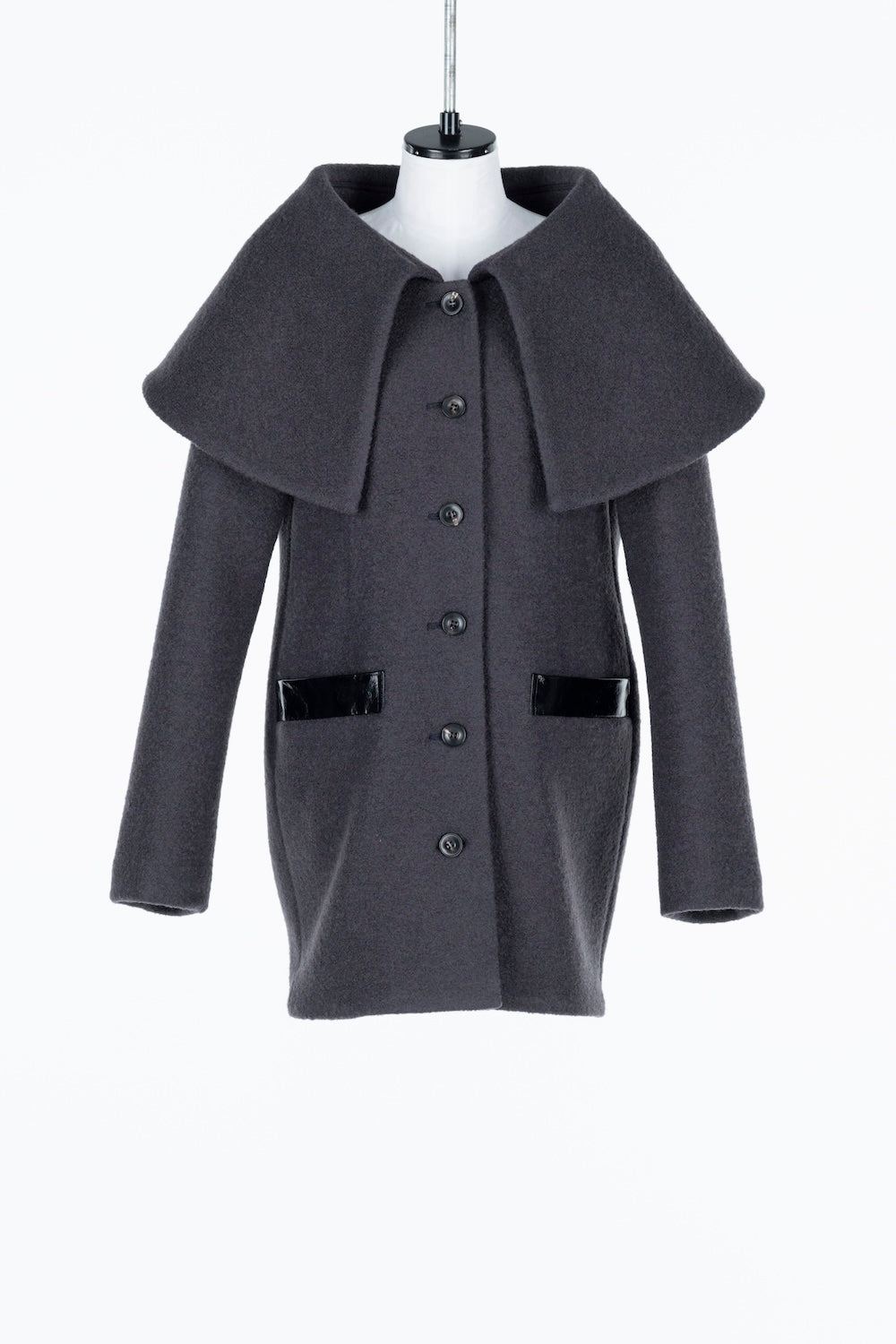 BOUCLE WOOL CAPE COAT - FETICO