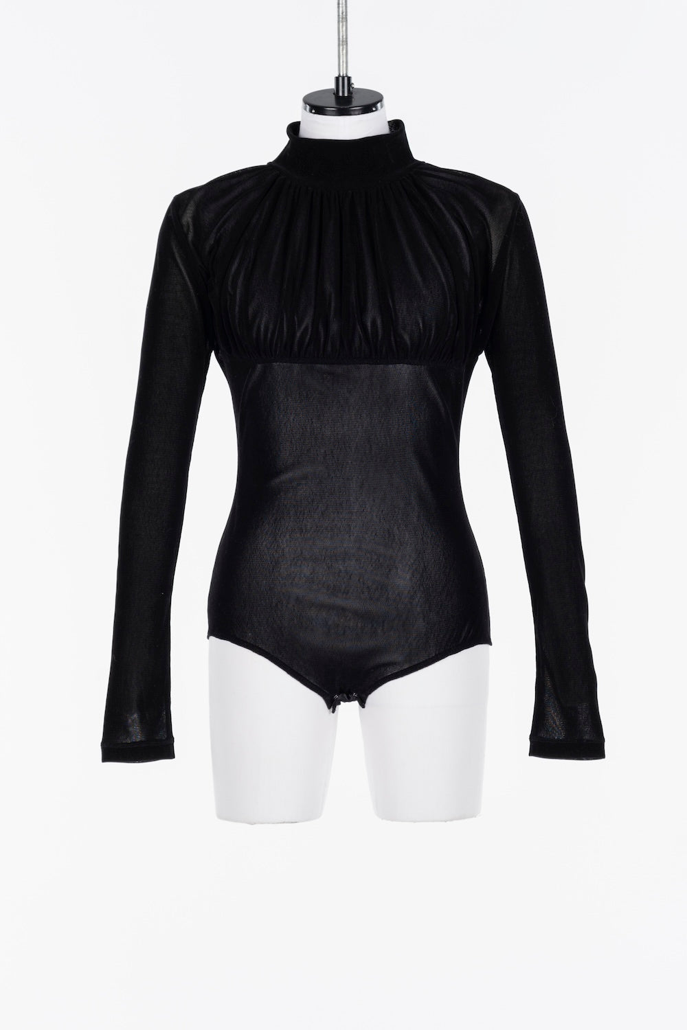 VELVET TULLE TURTLENECK BODYSUIT - FETICO