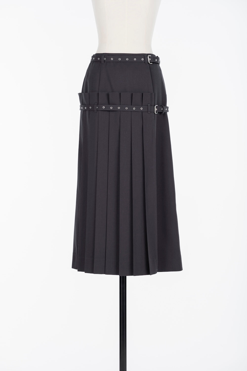 PLEATED WRAP MIDI SKIRT - FETICO