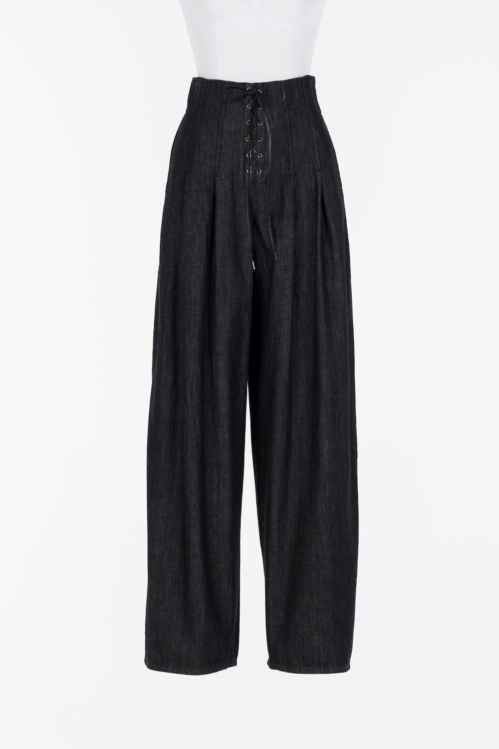 PLEATED WIDE LEGGED JEANS - FETICO