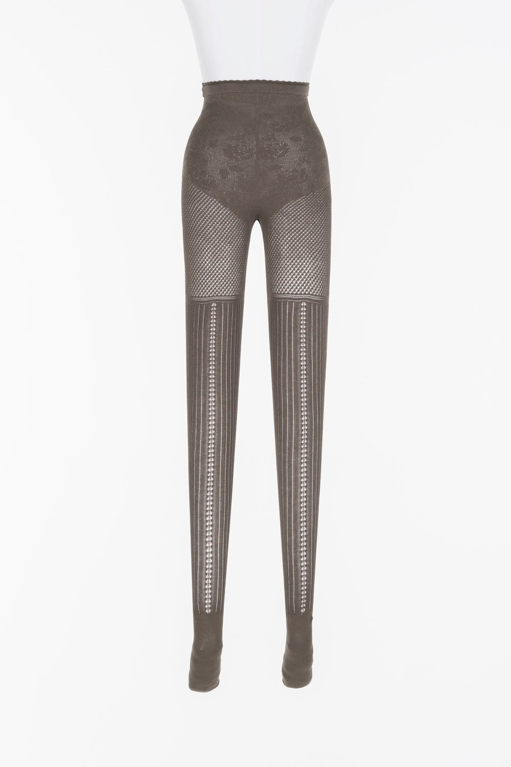 ROSE PATTERN LACE KNIT TIGHTS - FETICO