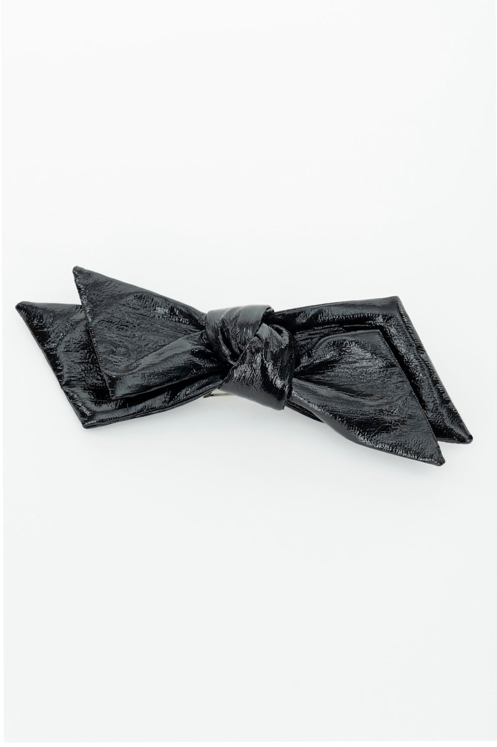 FAUX LEATHER BOW HAIR CLIP - FETICO