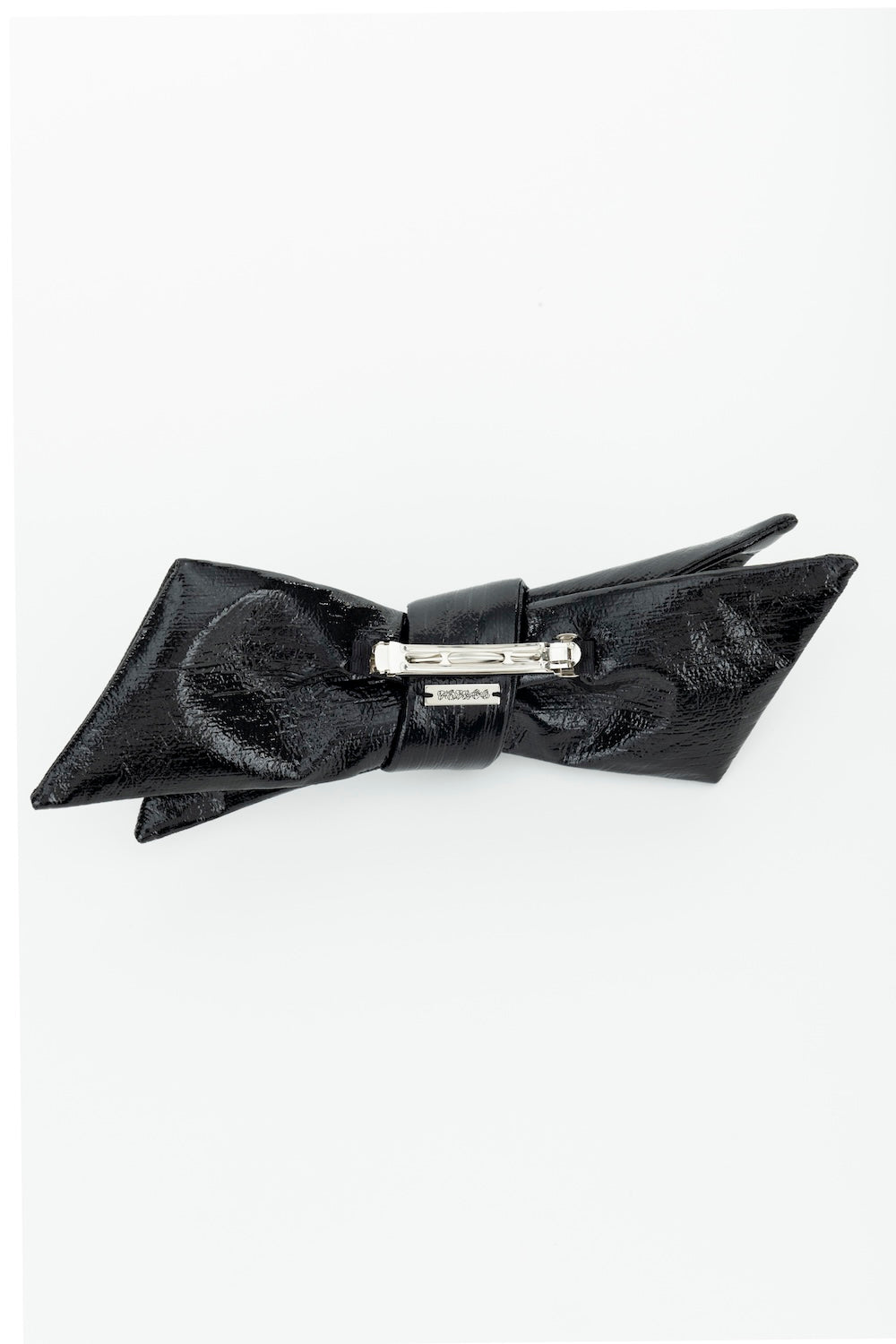 FAUX LEATHER BOW HAIR CLIP - FETICO