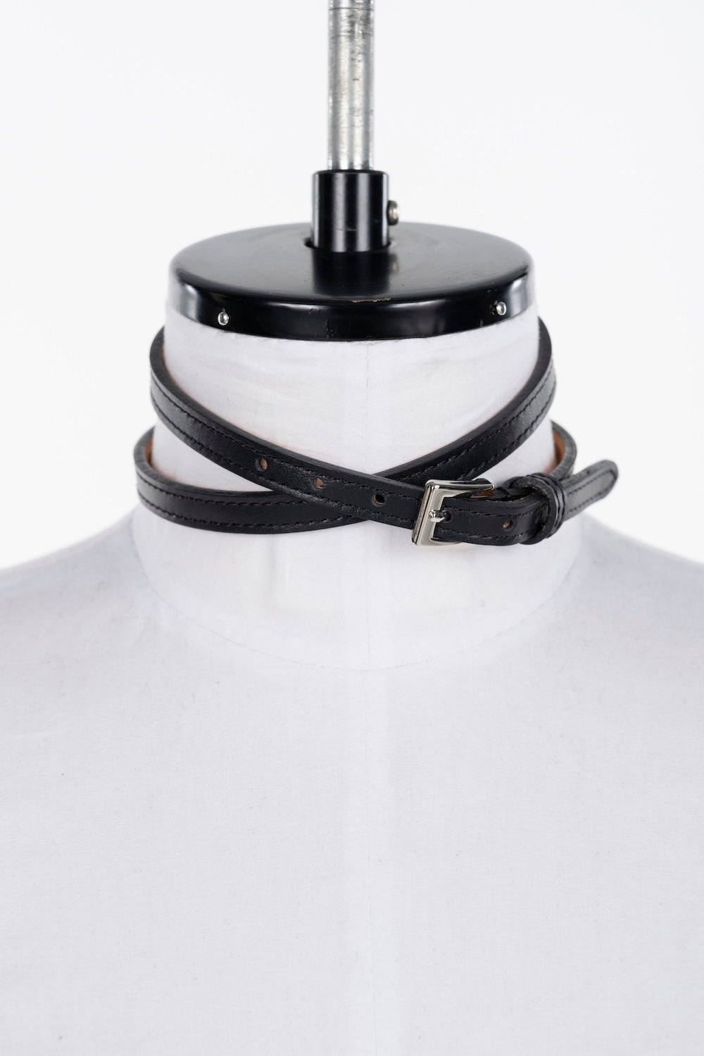 LEATHER SKINNY CHOKER - FETICO