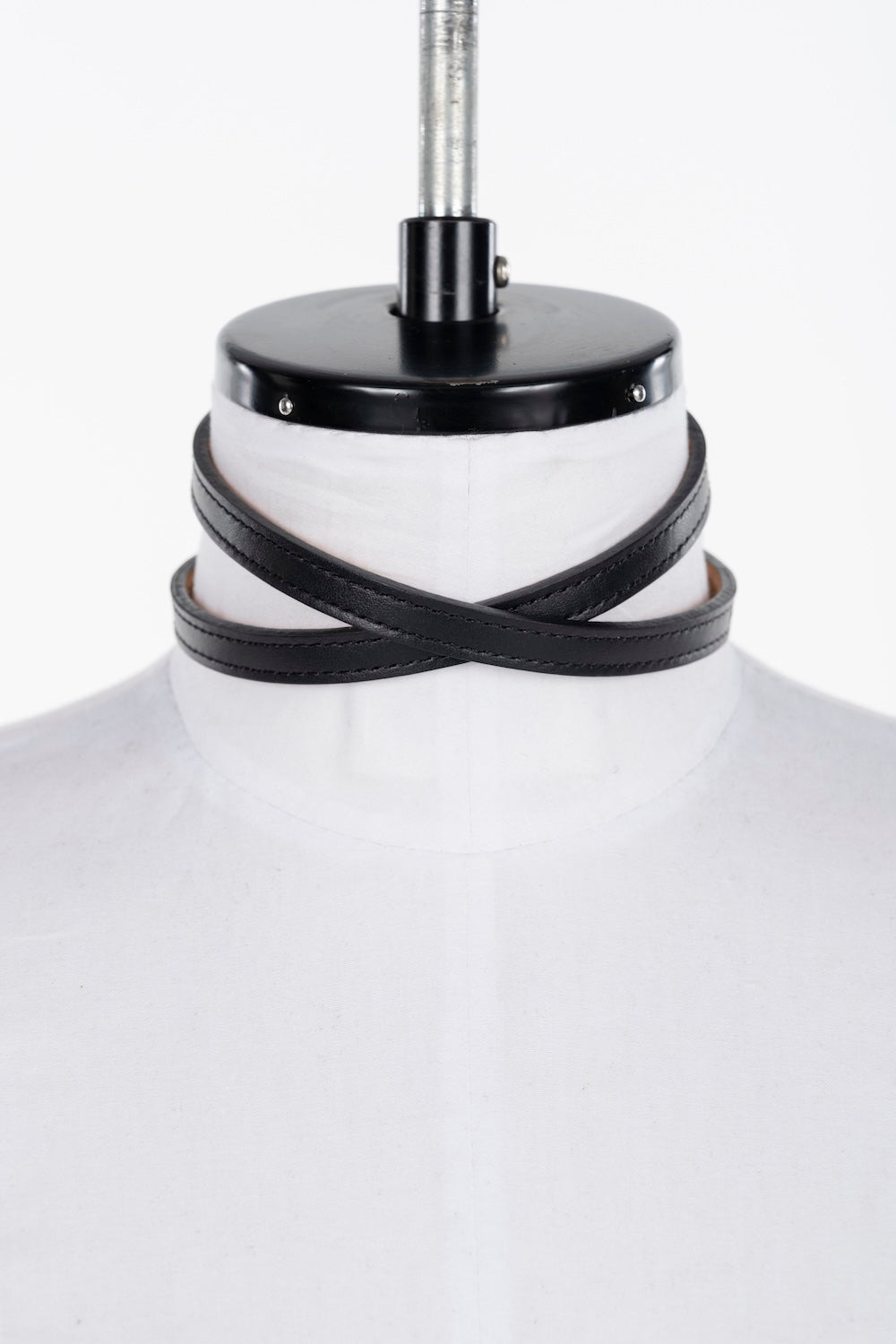 LEATHER SKINNY CHOKER - FETICO