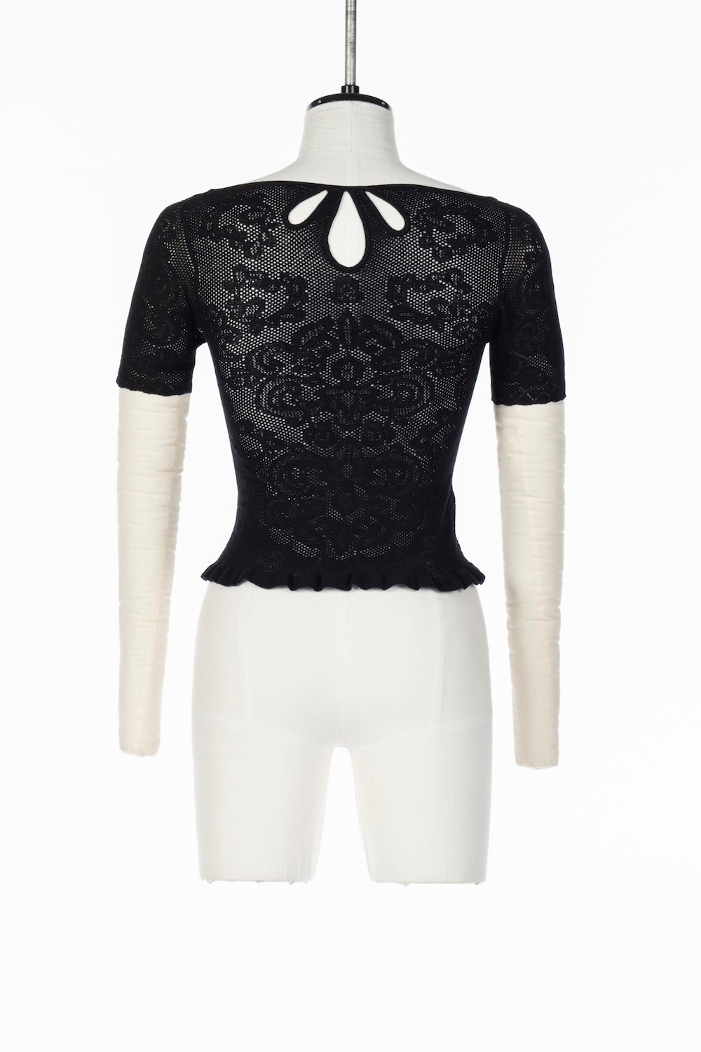 DAMASK PRINT RIB KNIT TOP - FETICO