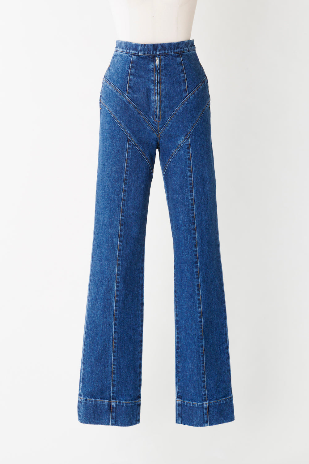 WASHED HIGH RISE STRAIGHT JEANS – FETICO Official Online Shop