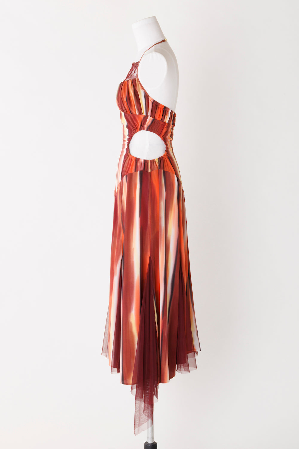 HAND PRINTED HALTER DRESS - FETICO