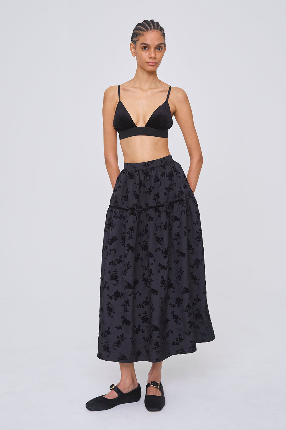 VELVET TULLE GATHERED TOP – FETICO Official Online Shop