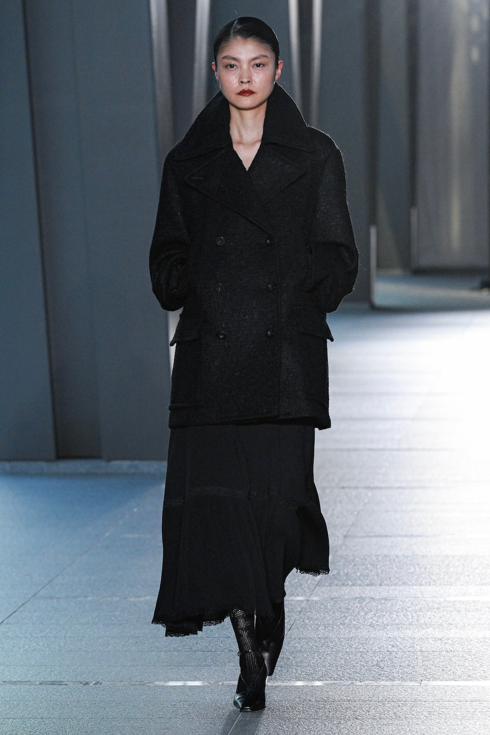 WOOL MOHAIR PEACOAT - FETICO