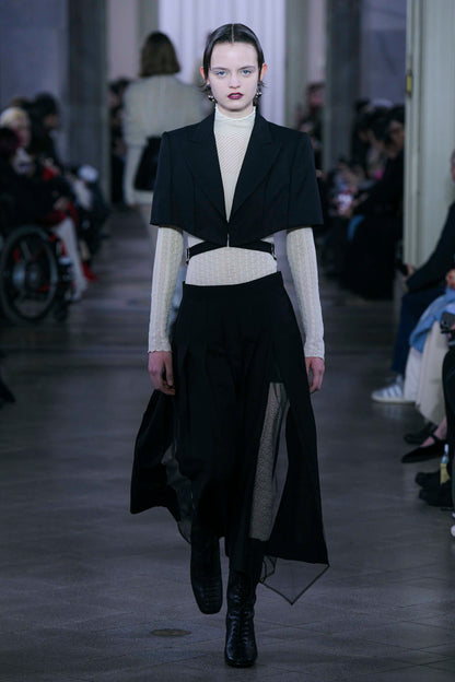 WOOL TAILORED CAPE - FETICO