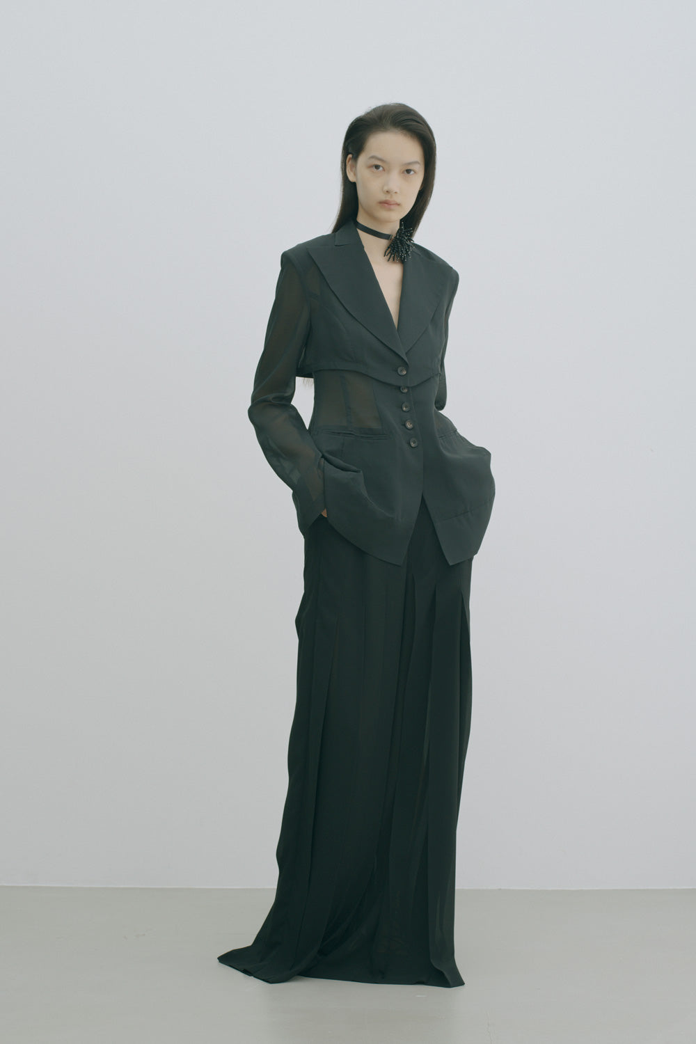 3WAY SHEER TAILORED JACKET - FETICO