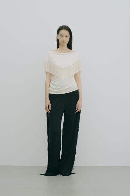 FRINGED JERSEY TROUSERS - FETICO