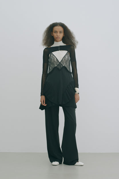 PLEATED MINI SLIP DRESS - FETICO