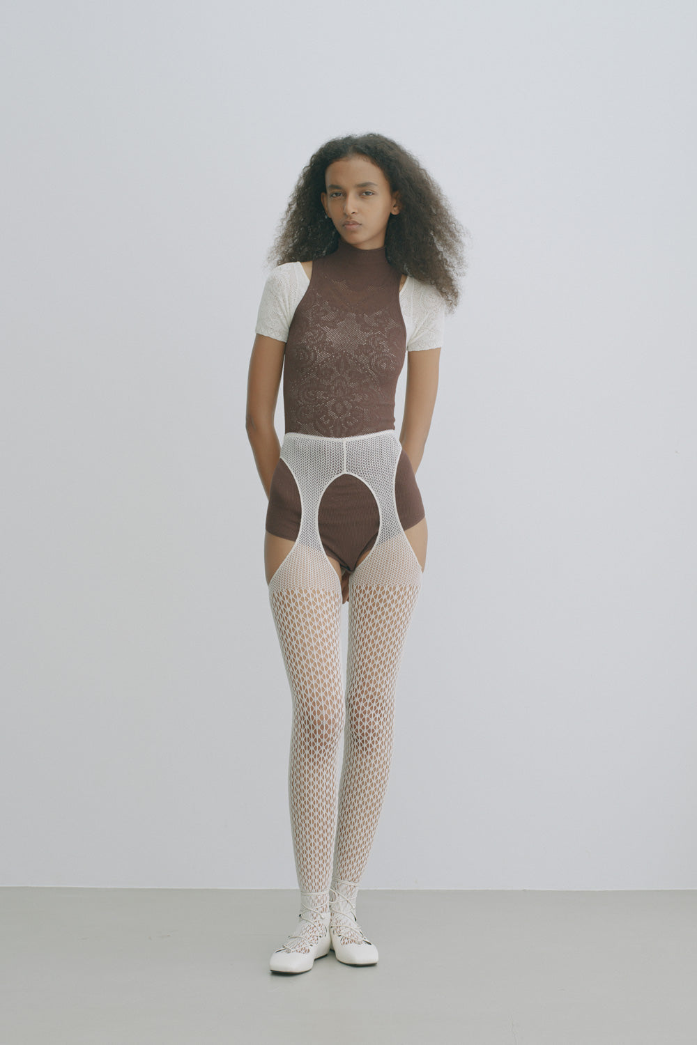 RASCHEL LACE KNIT TIGHTS - FETICO