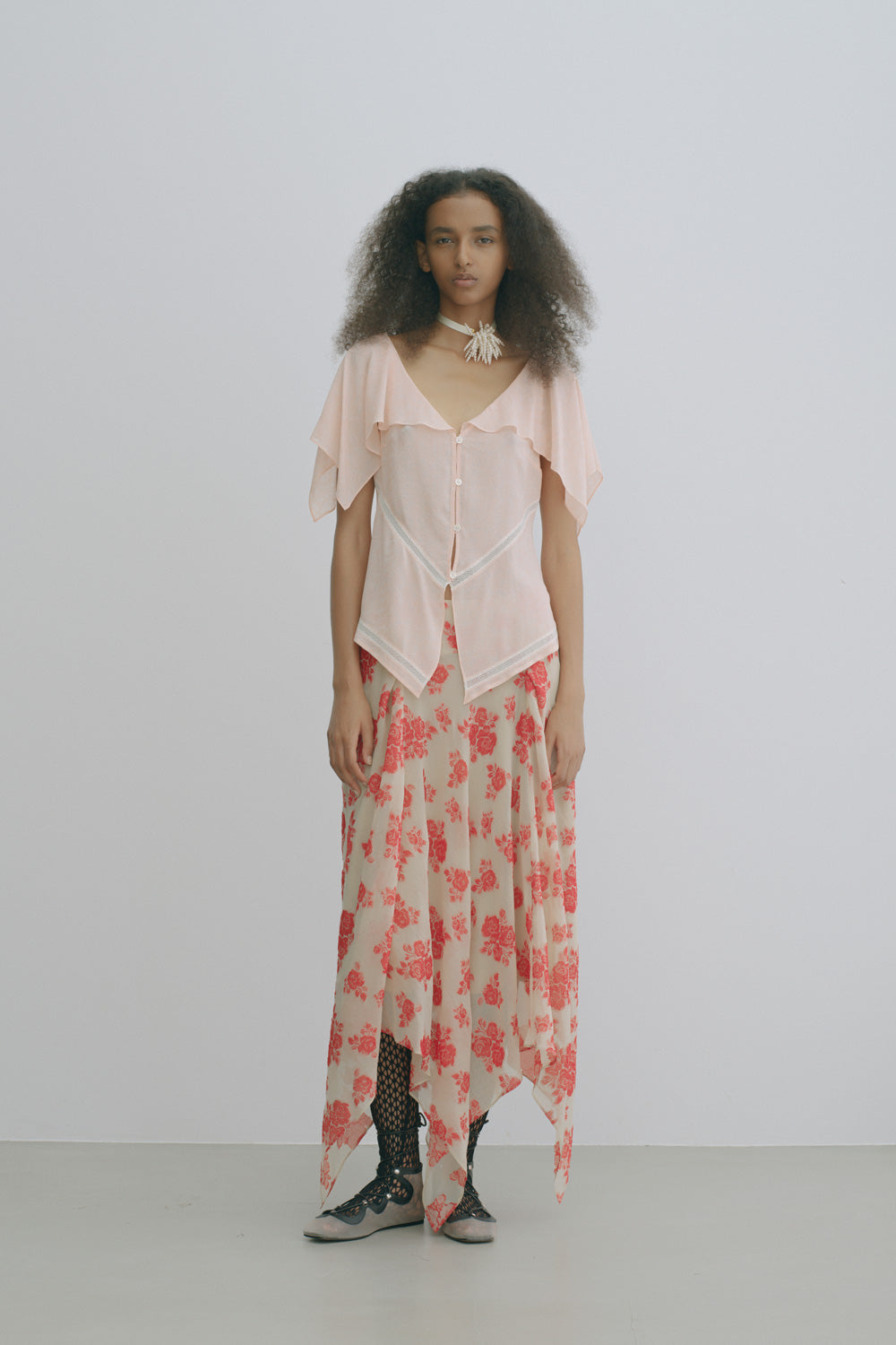 LACE JACQUARD TOP - FETICO