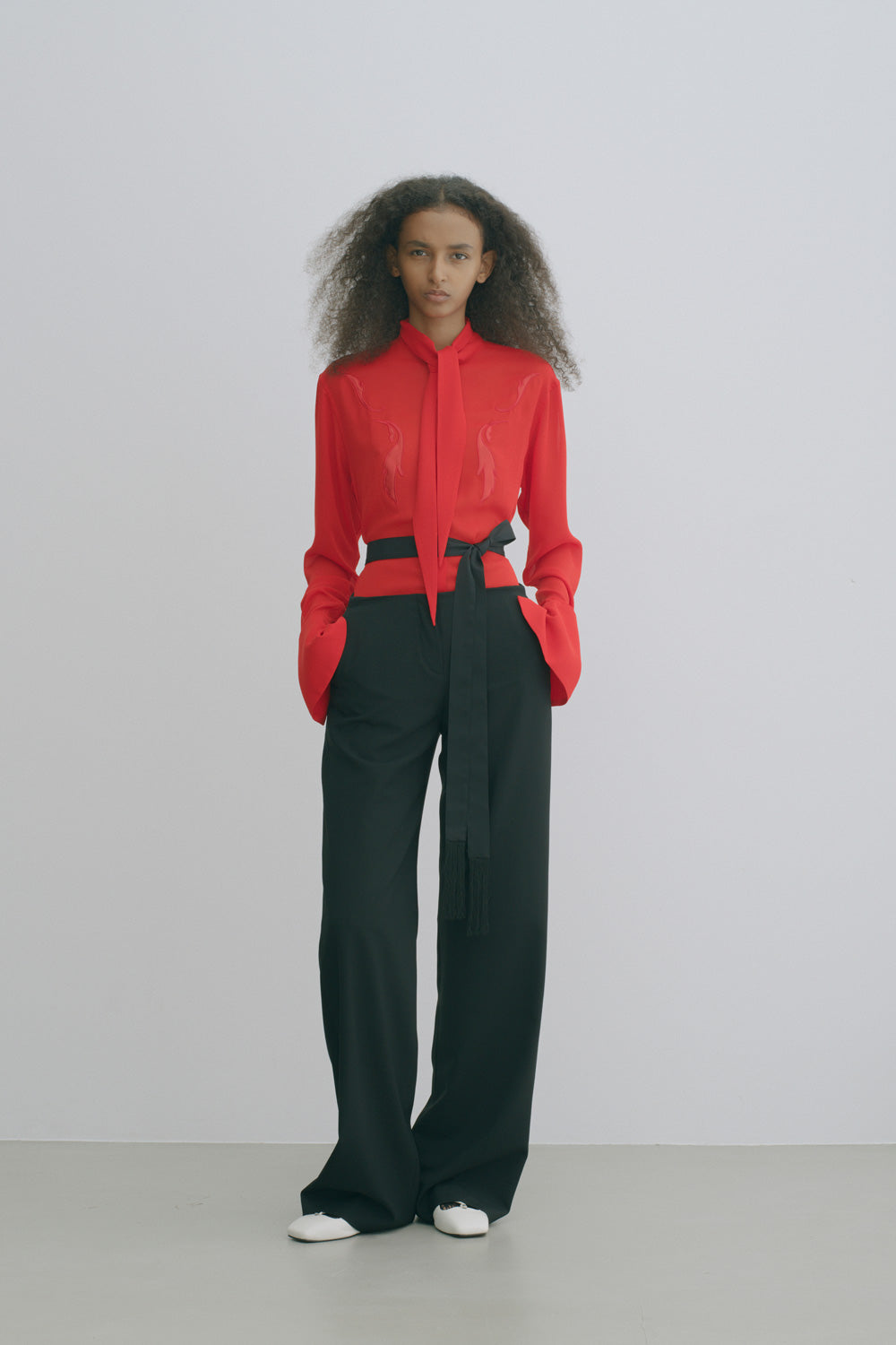 EMBROIDERED SHEER SHIRT - FETICO