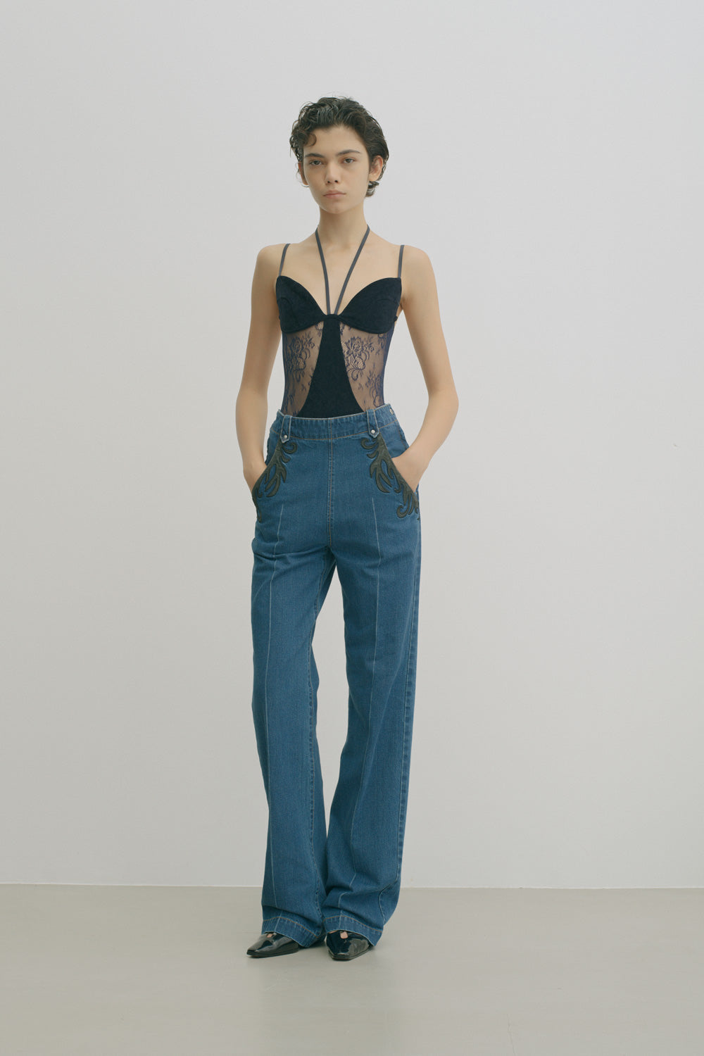 ORGANIC COTTON HIGH WAISTED JEANS - FETICO
