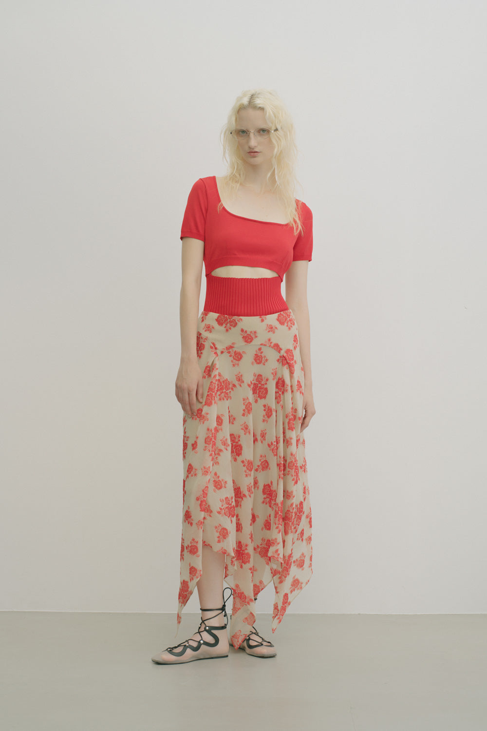 CONVERTIBLE SCOOP NECK KNIT TOP - FETICO