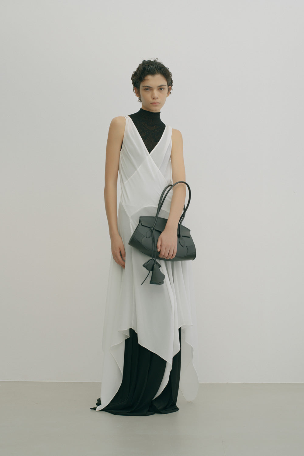 DRAPED SLEEVELESS DRESS - FETICO