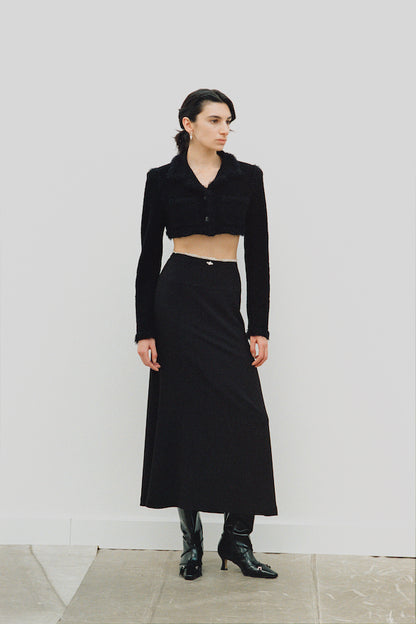 BOUCLE KNIT SHORT JACKET - FETICO
