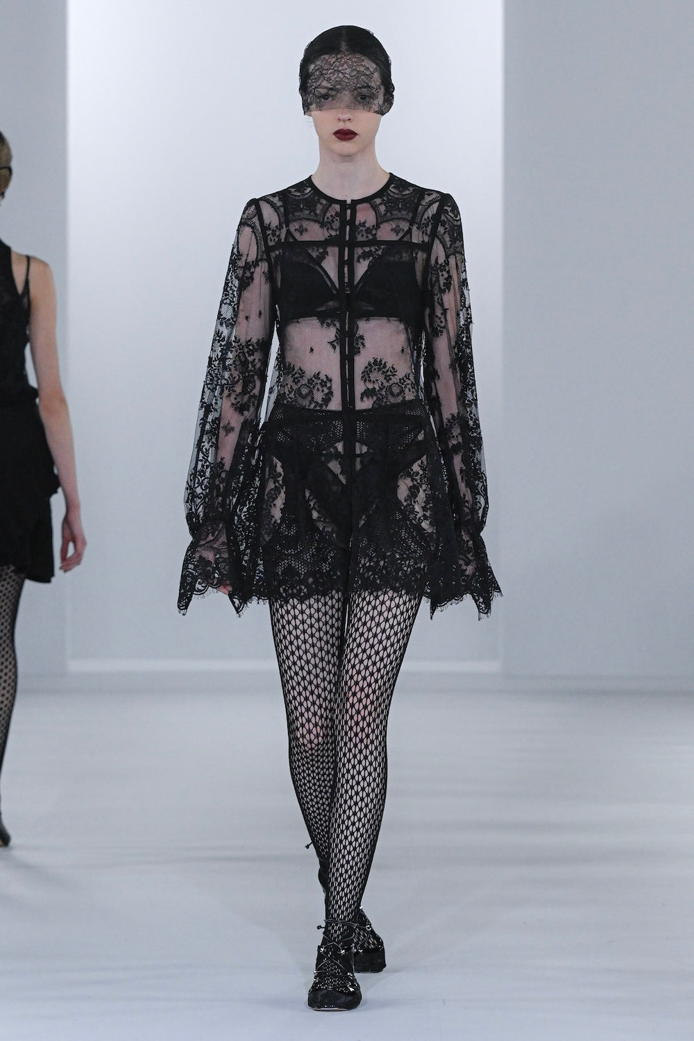 LACE GATHERED BLOUSE - FETICO