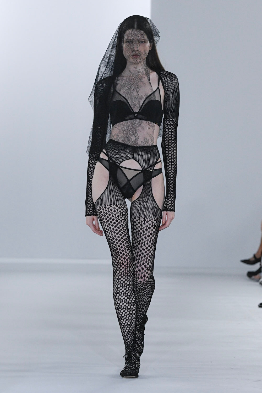 RASCHEL LACE KNIT TIGHTS - FETICO