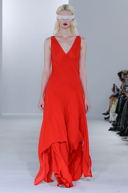 DRAPED SLEEVELESS DRESS - FETICO