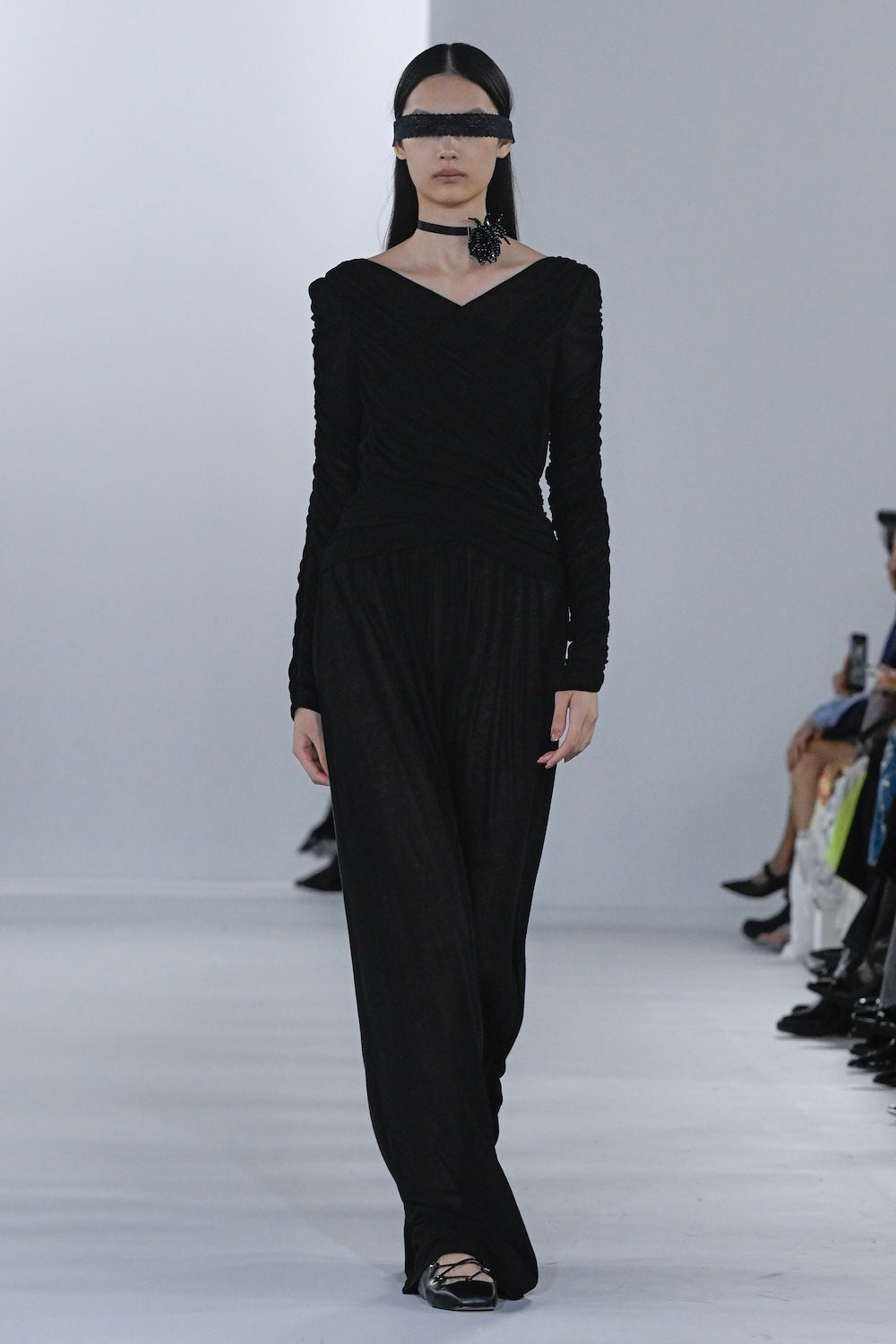 SHEER GATHERED DRESS - FETICO