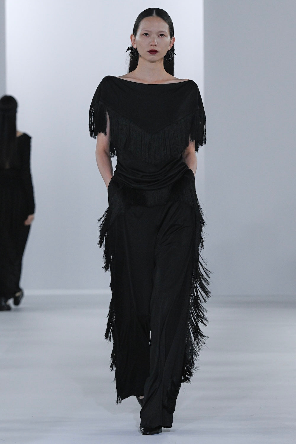 FRINGED JERSEY TROUSERS - FETICO