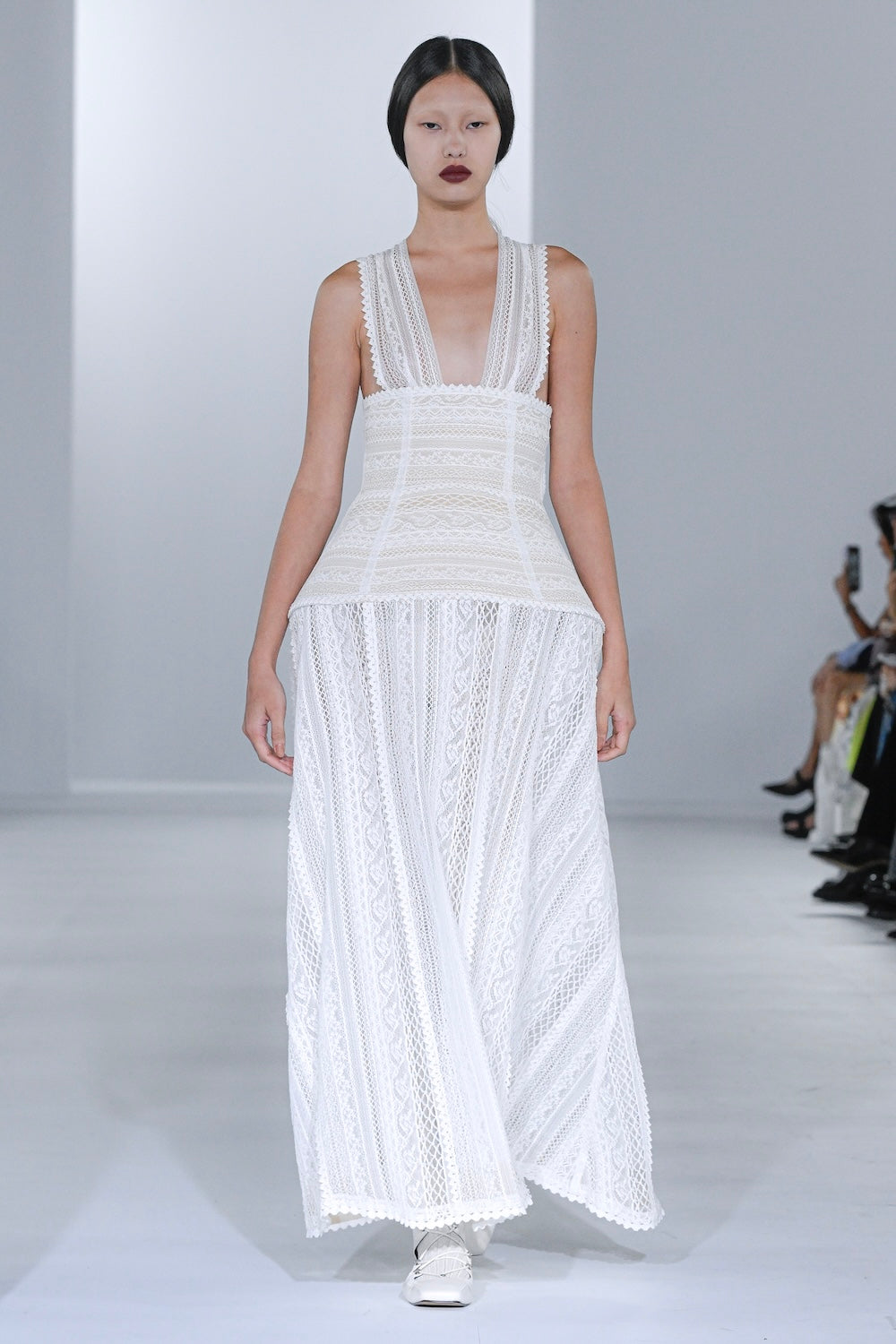LACE PATCHWORK HALTER DRESS - FETICO