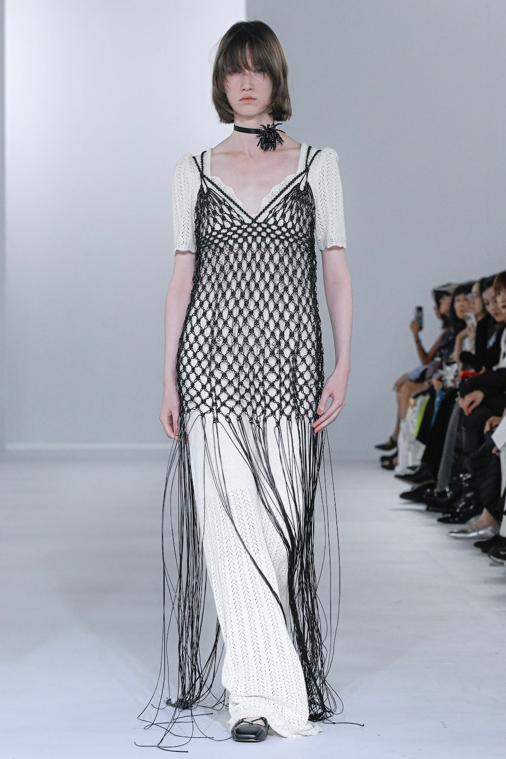 MACRAMÉ FRINGED MAXI DRESS - FETICO