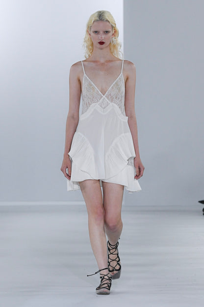 PLEATED MINI SLIP DRESS - FETICO