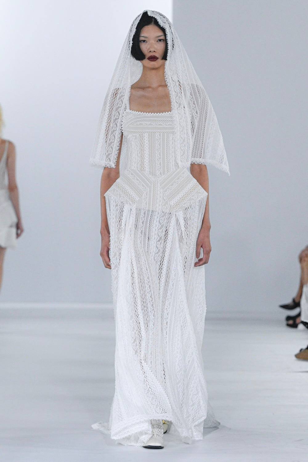 LACE PATCHWORK CAMI MAXI DRESS - FETICO