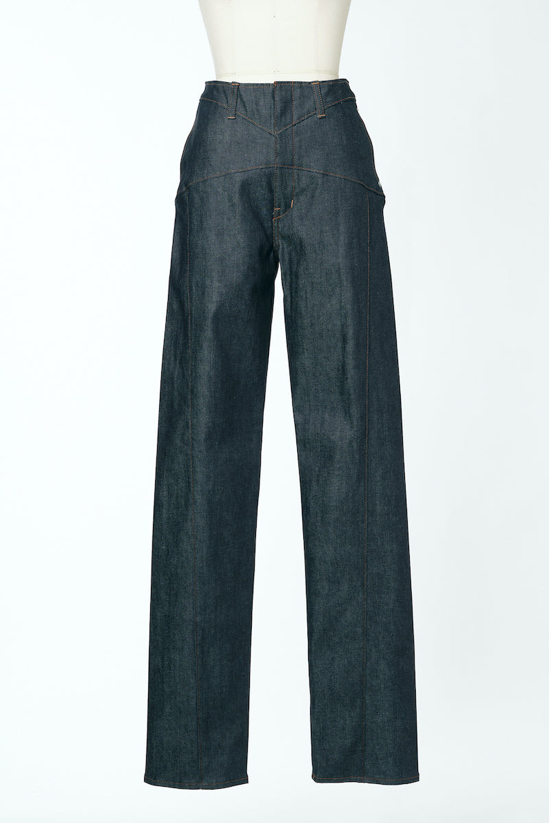 12oz HIGH-RISE COATED JEANS - FETICO