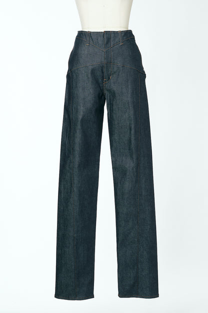 12oz HIGH-RISE COATED JEANS - FETICO