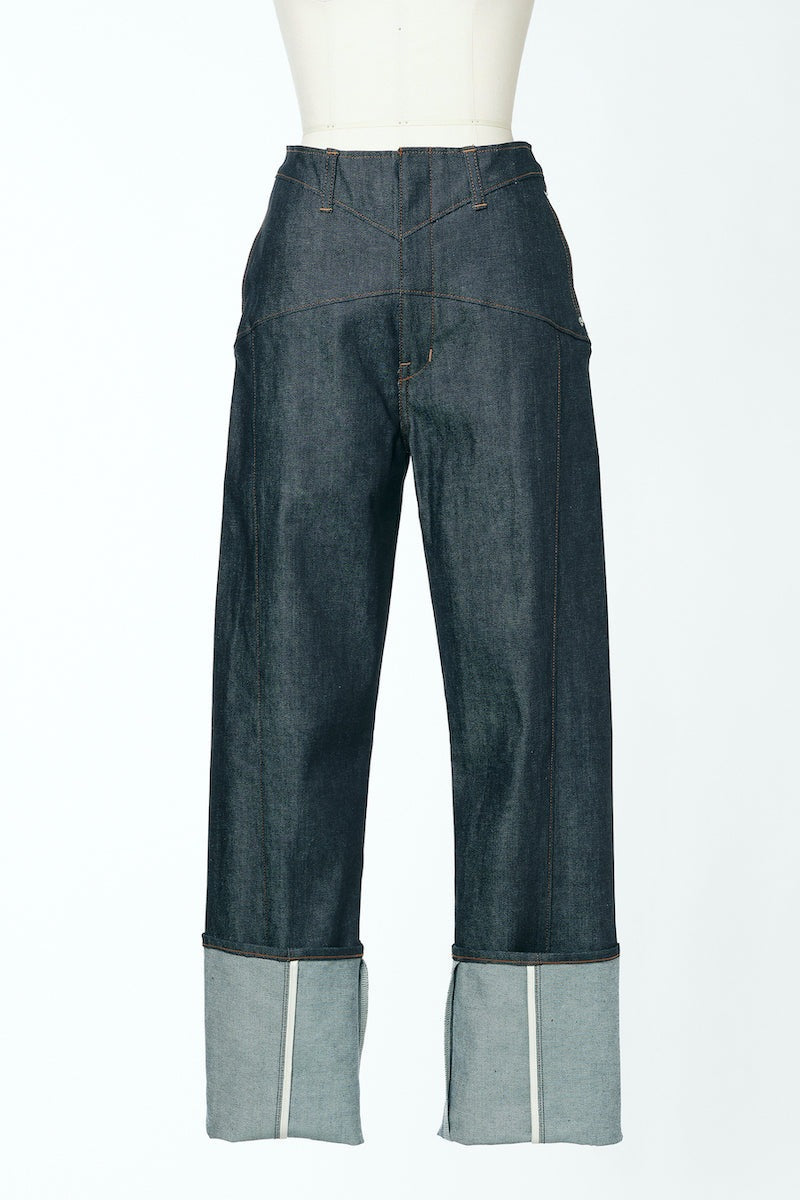 12oz HIGH-RISE COATED JEANS - FETICO